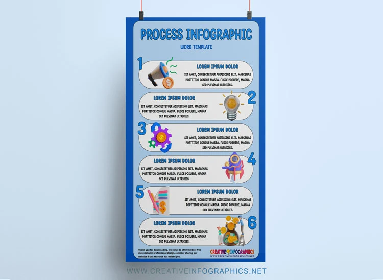 Versatile process infographic template