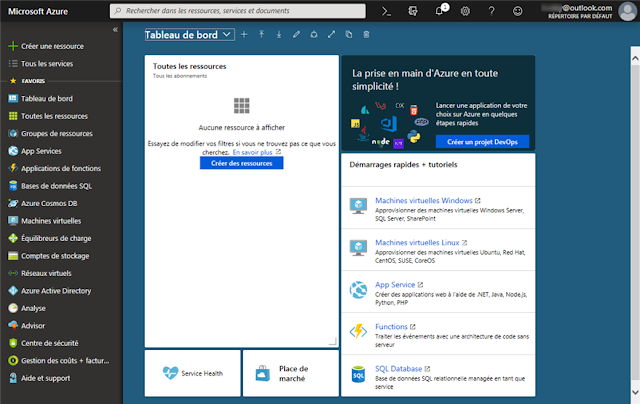 Mon Tableau de Bord Azure Cloud
