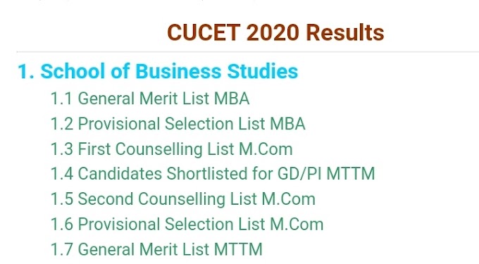 Central University of Kashmir | Updated CUCET - 2020 Results [For All Departments]