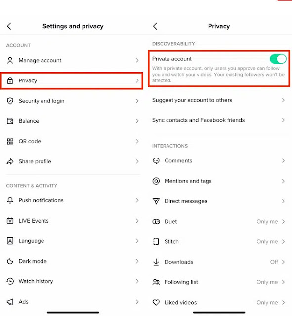 6 Tik Tok privacy settings and how to use them