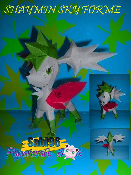 Pokemon Shaymin Papercraft Sky Forme