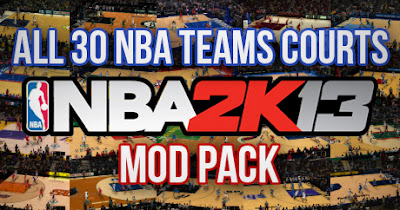 NBA 2K13 30 NBA Team Courts Mod Pack