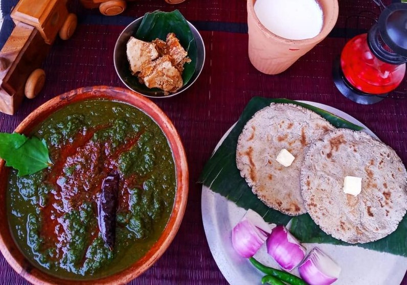 food of haryana | Bathua Ka Hara Saag