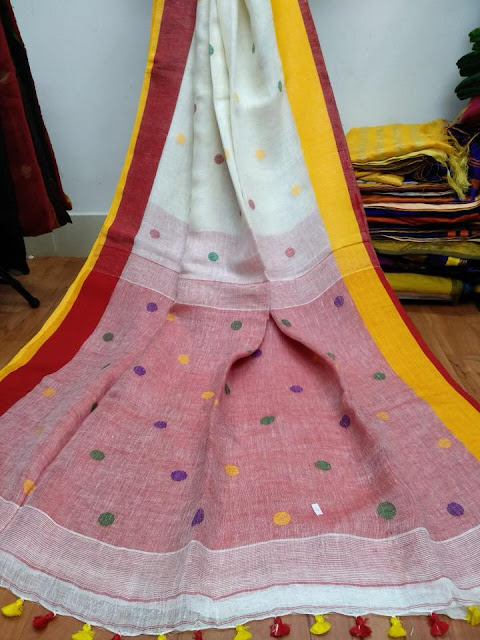  jamdani linen saree