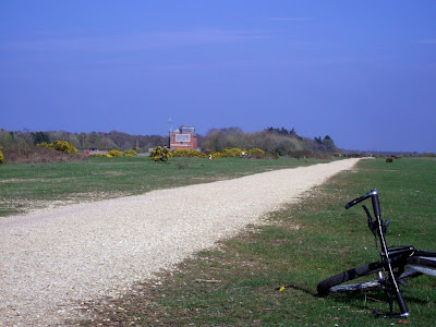 An image of the perimeter track around Greenham Common