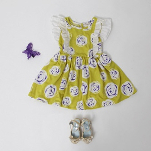 Baby Short Sleeve Rose Dress