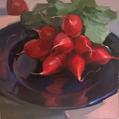 radish oil painting still life