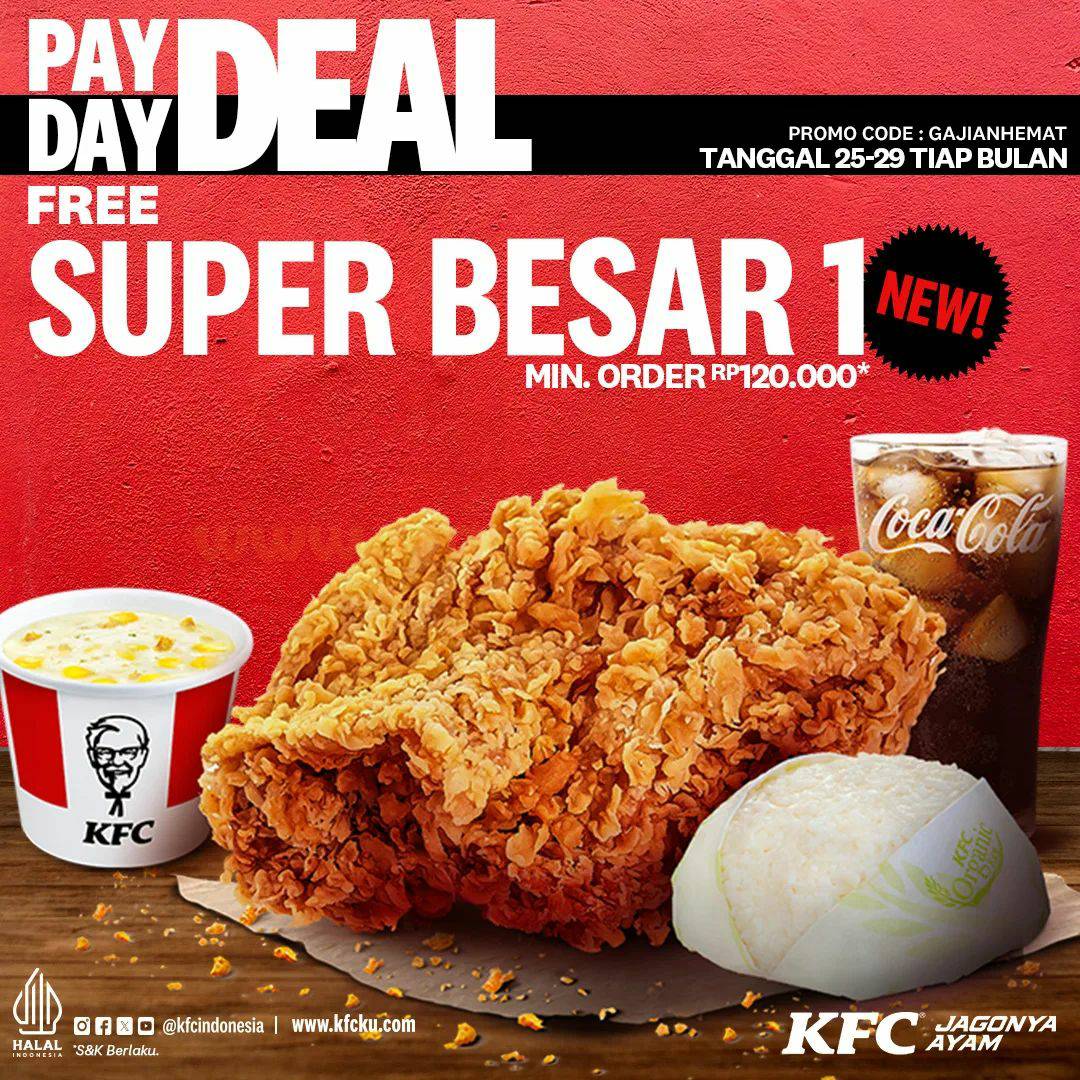 Promo KFC GRATIS SUPER BESAR 1 NEW