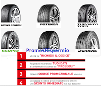 Logo Bridgestone ''Auto Summer 2020'' : fino a 90 euro di sconto immediato! come riceverlo