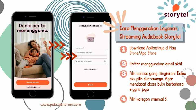 Cara menggunakan layanan streaming aplikasi audiobook indonesia Storytel