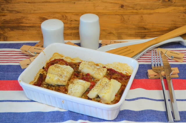 Las delicias de Mayte, recetas de bacalao, bacalao con cebolla y pimientos asados caramelizados, bacalao con pimientos, bacalao al horno, bacalao recetas,