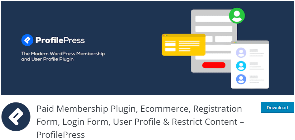 Paid Membership Plugin, Ecommerce, Registration Form, Login Form, User Profile & Restrict Content – ProfilePress
