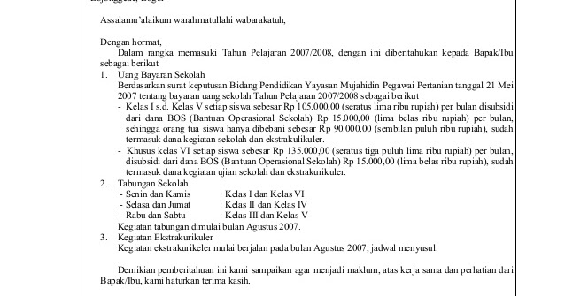 Pengertian Surat Resmi, Ciri-ciri Surat Resmi, dan Contoh 