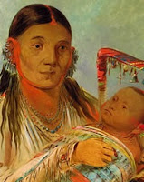 Mujer iroquesa con niño
