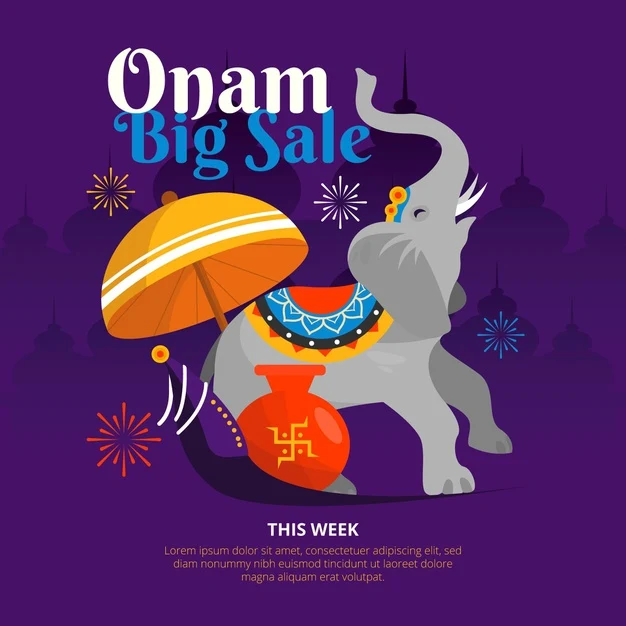 Flat onam big sales background