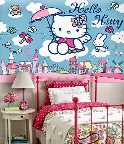 30 Gambar Wallpaper  Dinding Kamar  Hello  Kitty Richi 