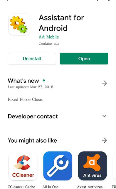 Downloading android assistant