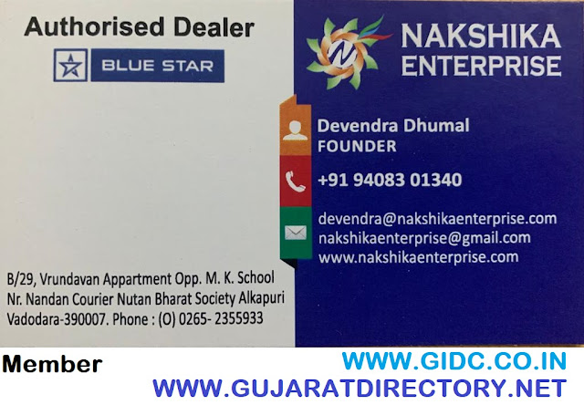 NAKSHIKA ENTERPRISE - 9408301340 BLUE STAR AC CHILLER DEALER VADODARA