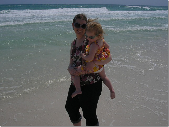 Cyndi and Kaitlyn (2 years) at the beach in Destin, Florida