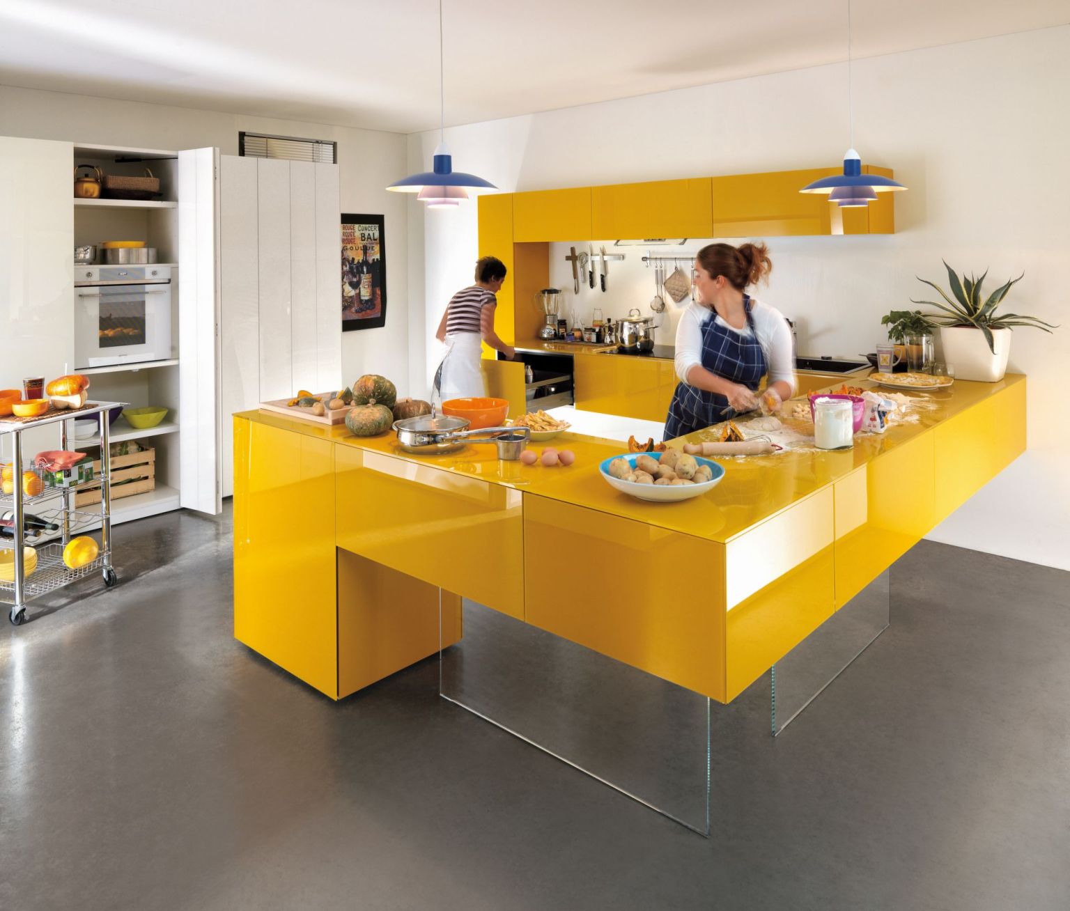 Desain Dapur Minimalis Modern Nuansa Kuning 01