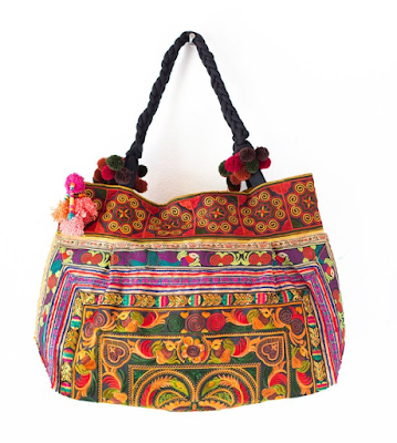 Hmong Textile Bohemian Mom Bags {boho hippie diaper bags under $40} Bohemian mom, hippie mom