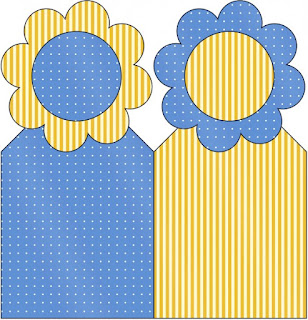 Golden Crown in Yellow and Blue, Free Printable Bookmarks.