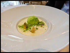 white asparagus and pea
