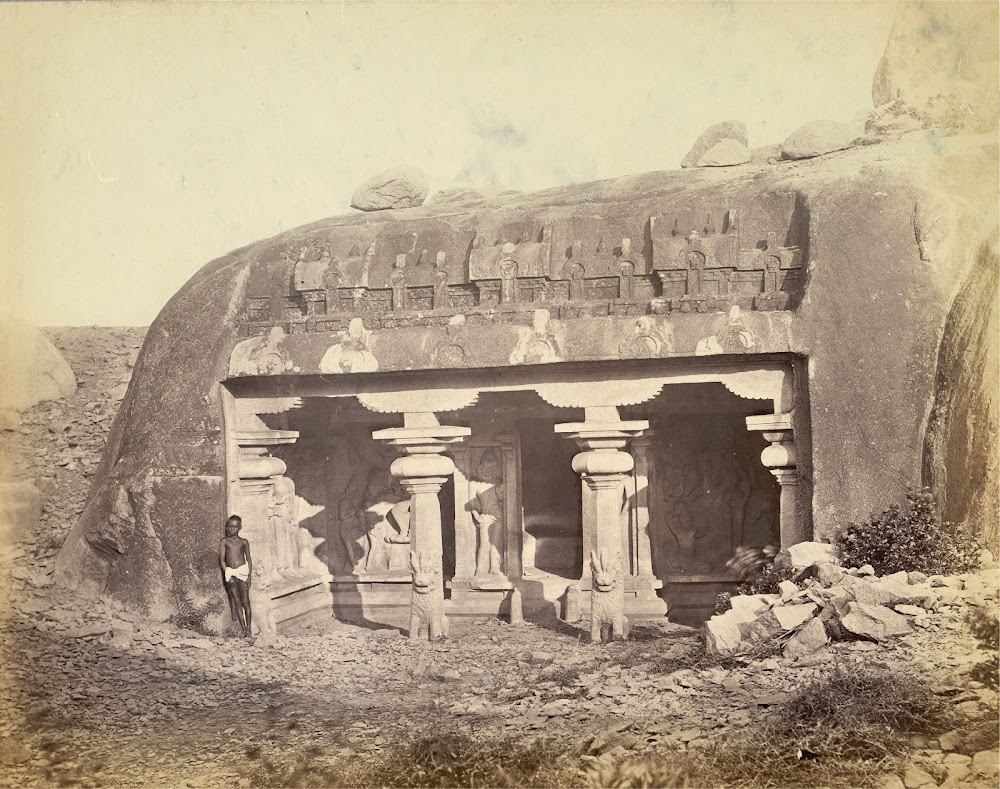 Vahara cave temple, Mamallapuram, Tamil Nadu - c.1885