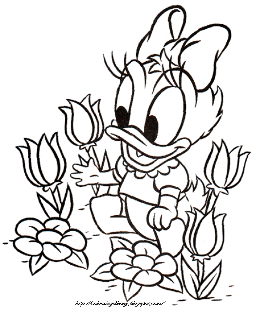 Minnie and baby Daisy Duck feature in these 3 Disney coloring pages  title=