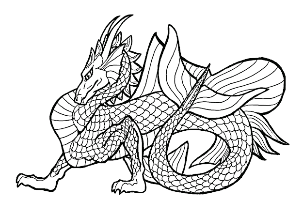 Free Cool Hard Dragon Coloring Coloring Pages