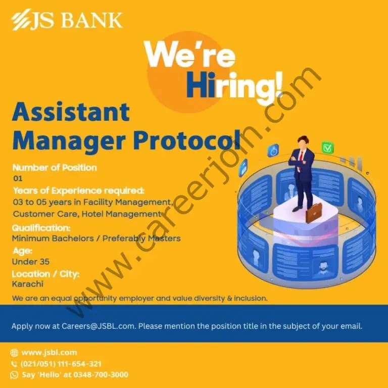 Jobs in JS Bank Limited