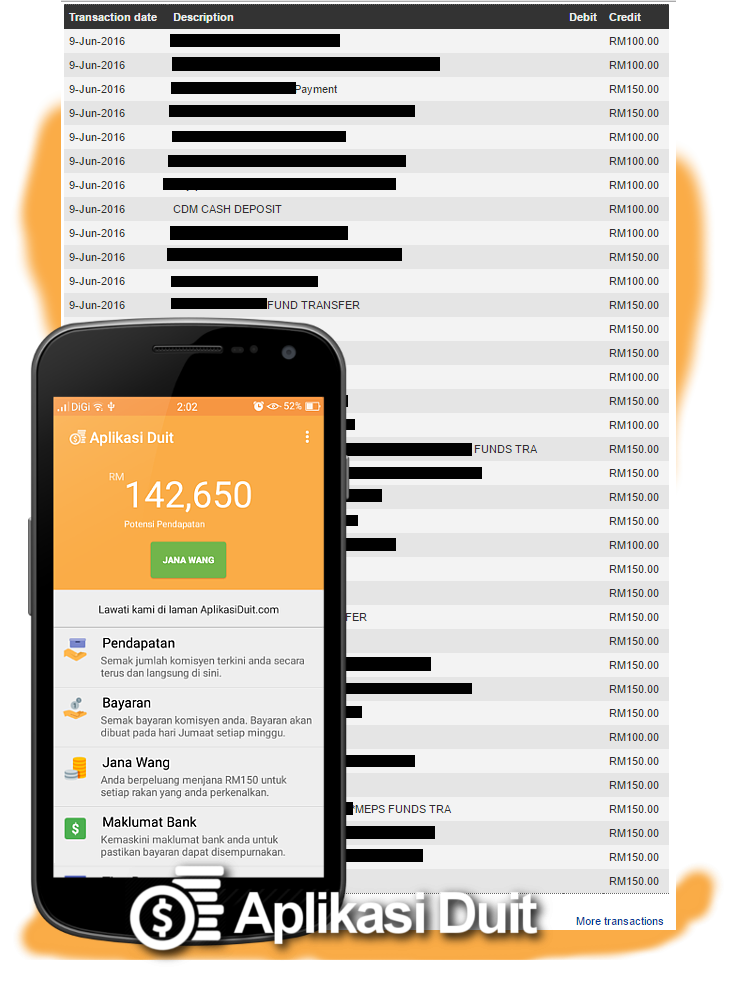 Aplikasi Duit Ajaib sehingga Rm60 000 sebulan Ke Dalam 