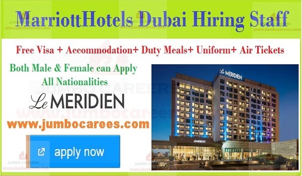 Hotel jobs in Gulf countries with salary, Dubia hotel jobs with accommodation,