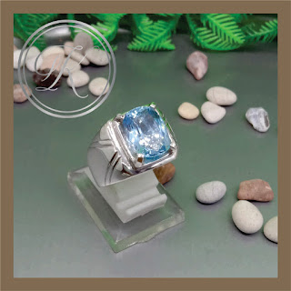 cincin emban perak blue topas