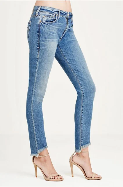 Halle Super Skinny Mullet Hem Womens Jeans