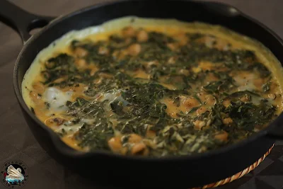 Omelette chou kale pois chiches