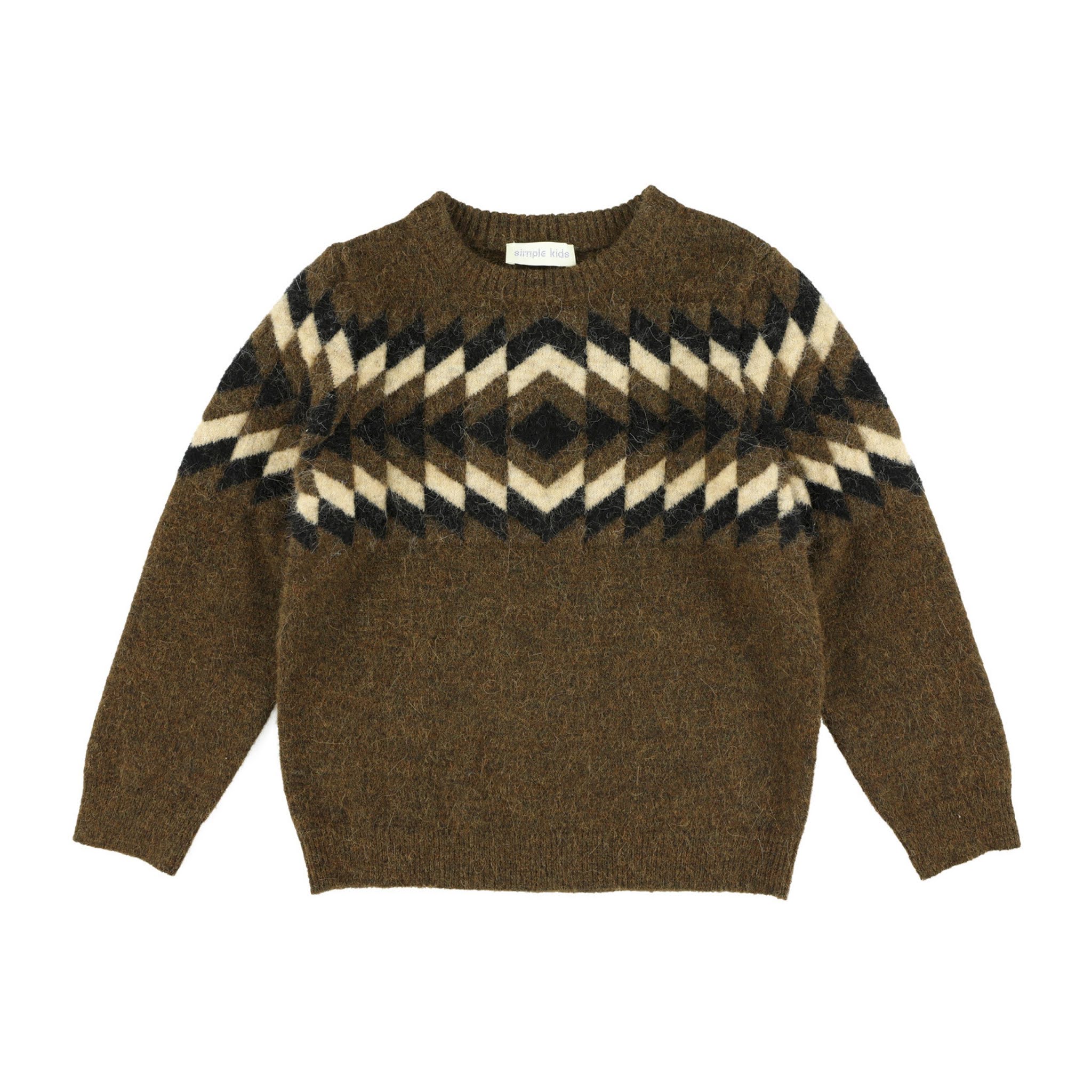 Boys Brown Sweater Jumper from Simple Kids