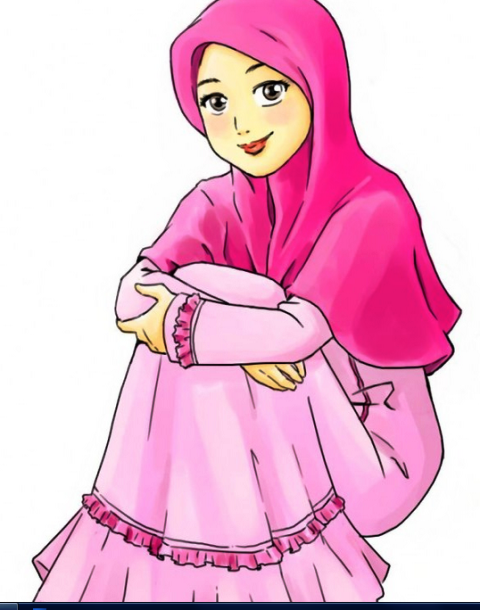 Animasi Muslimah Sedih
