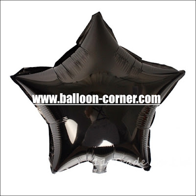 Balon Foil Bintang Warna Hitam
