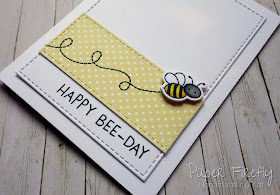 Punny birthday card with cute bee using Meant to Bee by MFT