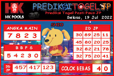 Prediksi Togel Hongkong JP Selasa 19 Juli 2022