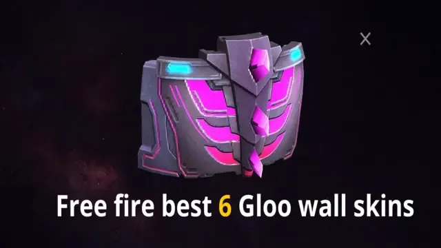 Free fire best 6 Gloo wall skins 2024 nu1player