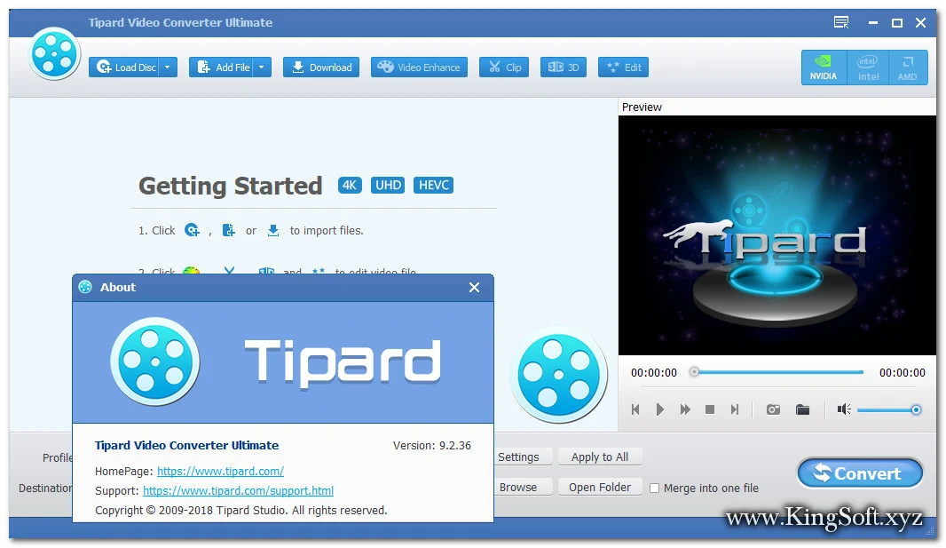 Tipard Video Converter Ultimate 9.2.36 Full Key, Phần mềm chuyển đổi,RIP,Cut,chèn Watermark cho Video
