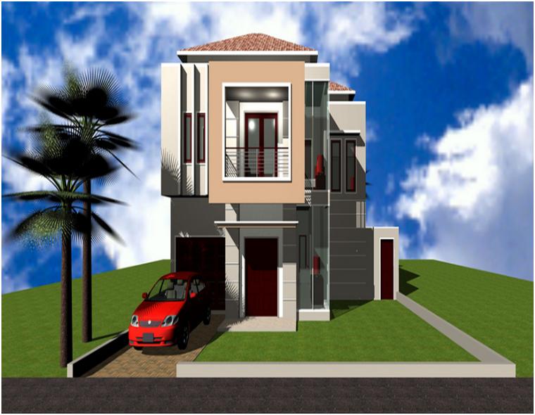 Gambar Rumah  Gambar Rumah  Minimalis  Perpaduan Cream dan 