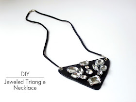 DIY Jeweled Triangle Necklace