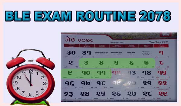 BLE Exam routine 2078