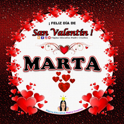 Feliz Día de San Valentín - Nombre Marta