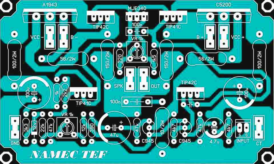 1000W Driver Power Amplifier Namec  TEF  Electronic Circuit 