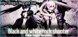 Black and white rock shooter blogger templates