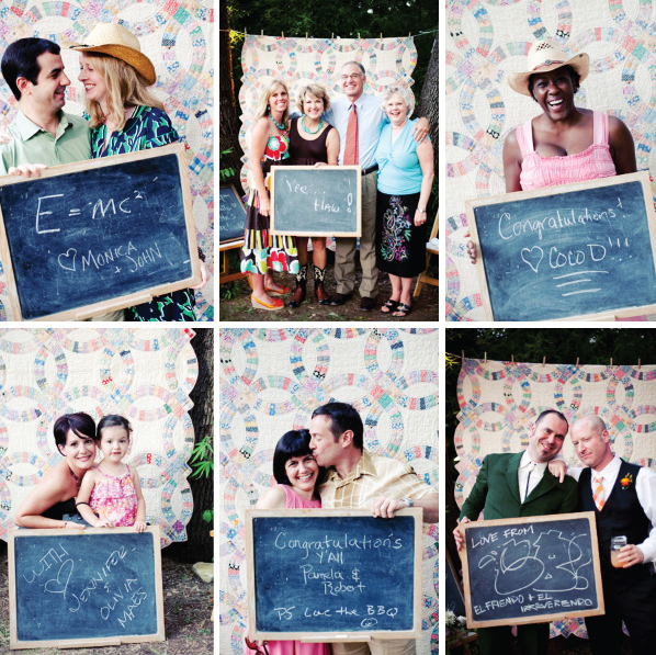 And most of my favorite examples include a chalkboard upon which guests 